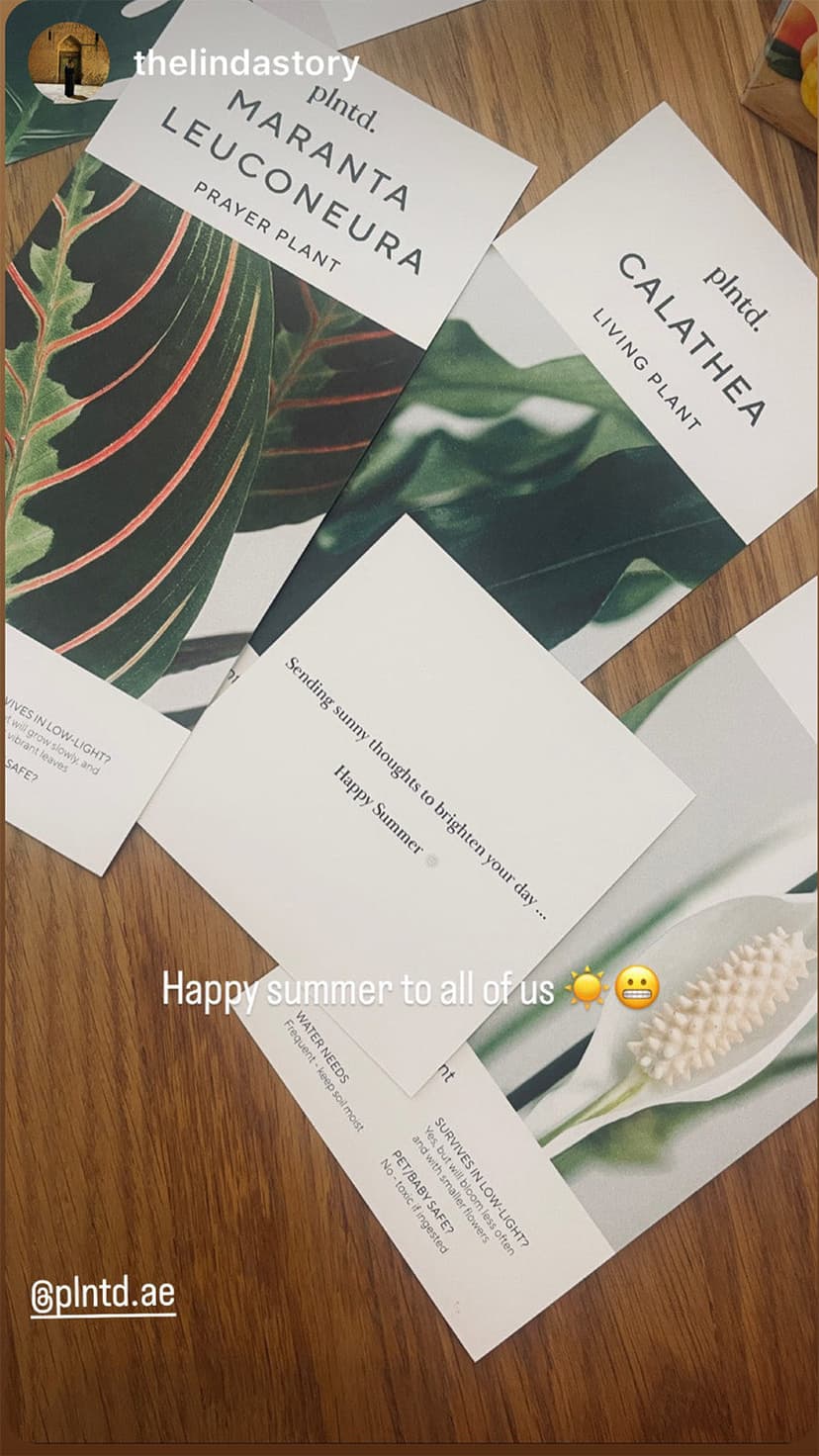 Plant care cards